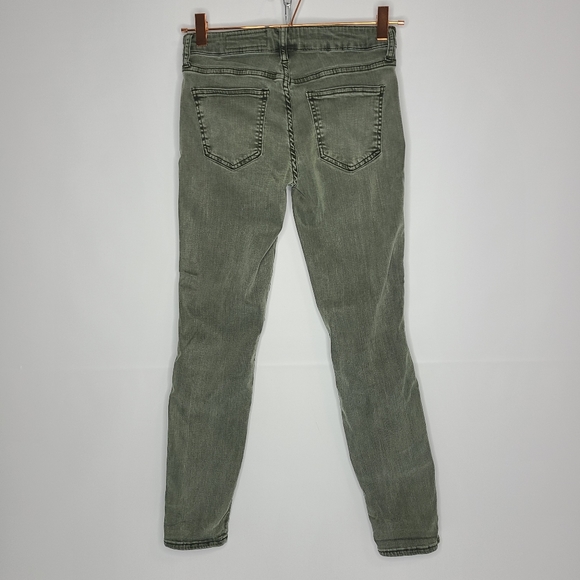 Pistola Audrey Pants Moto Detail Skinny Knit Olive Green Size 26 - Picture 5 of 10